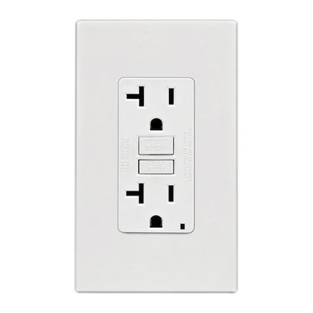 Leviton Leviton GFNT2-0PW 20 amp 125 V Screwless Wall Plate GFCI Receptacle  White 3533080